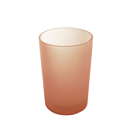 Sia Deco Decoratief Windlicht - mat glas - oranje - H18 - vtwonen shop