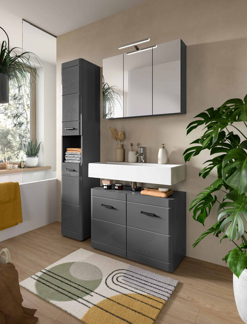 Furnilux Badkamercombinatie grijs-grijs - 125x190x34cm - vtwonen shop