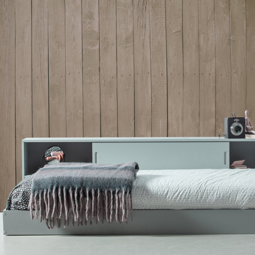 WOOOD hoekbed Connect - Grenen - Betongrijs - 60x213x118 - vtwonen shop