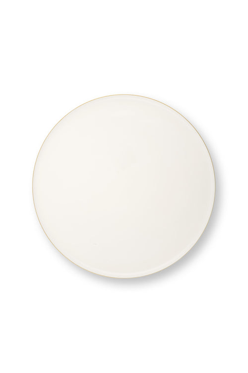Pip Studio Serveerschaal Rond - Wit/ Goud - 32x12.5cm - vtwonen shop