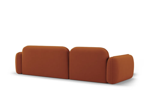 Cosmopolitan Design Modulaire hoekbank links Sydney 4-zits, flueel, terracotta - 165x275x70cm