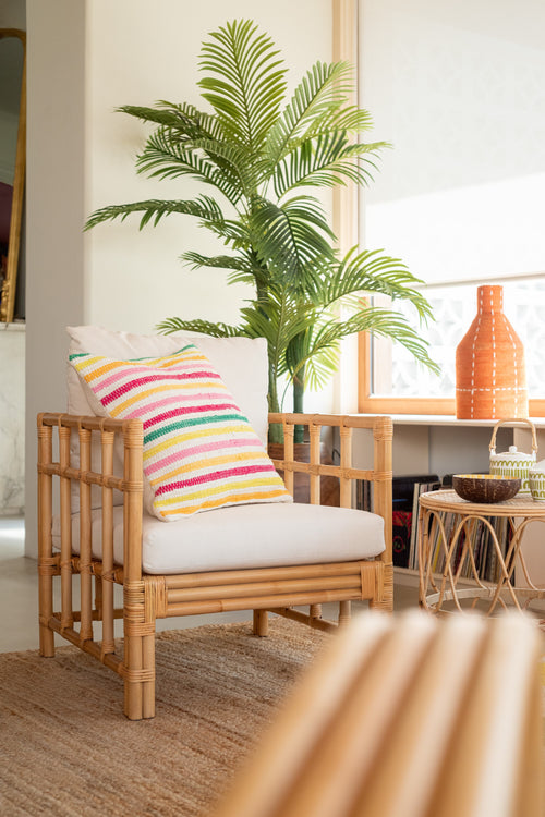 J-Line kussen Cocoon Strepen - katoen - mix - vtwonen shop