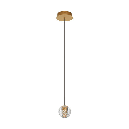 Nova Luce LICIO Slanke hanglamp met gouden LED-verlichting, 4W, 166lm, 3000K