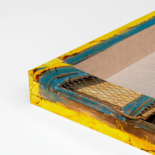 Canvas 60x40 Afdruk Geel Raam - vtwonen shop