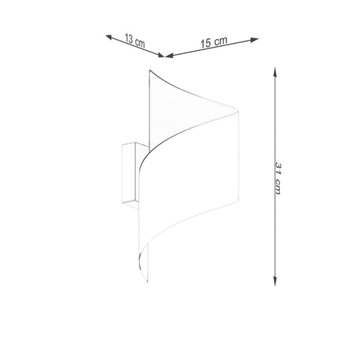 Sollux Lighting Wandlamp TALASSA wit - 15x13x31cm