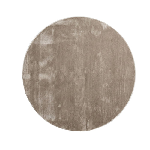 DÉJA Living Vloerkleed Roke - Rond Lichtbruin Tencel - Ø300cm