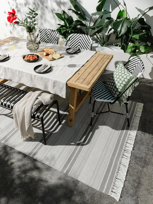 benuta binnen- en buitenkleed Siena - grijs - 120x170 cm