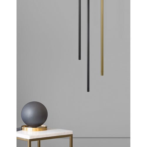 Merano Albuquerque Smalle Pendel Plafondlamp Sandy Zwart Aluminium LED 5W 350Lm 3000K