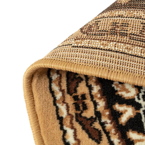 Interieur05 Vintage Vloerkleed Bruin Rond - Perzisch - Retro - Nain
