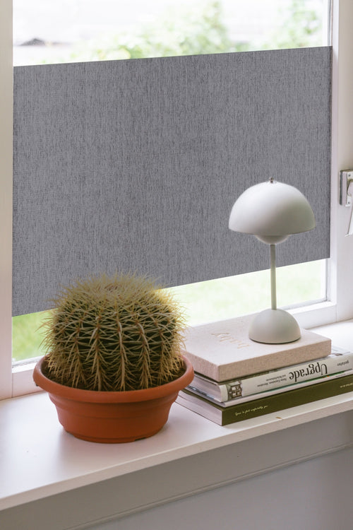 Art for the Home Zelfklevende Textiel Raamfolie Anthraciet 150x45cm - vtwonen shop