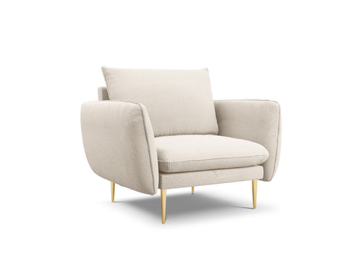 Cosmopolitan Design Fauteuil Vienna boucle, beige - 94x97x95cm