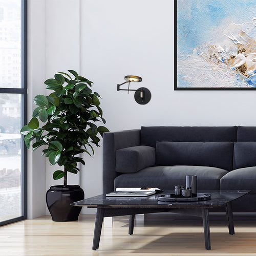 Steinhauer wandlamp - 1 lichts - 62x 17 cm - zwart