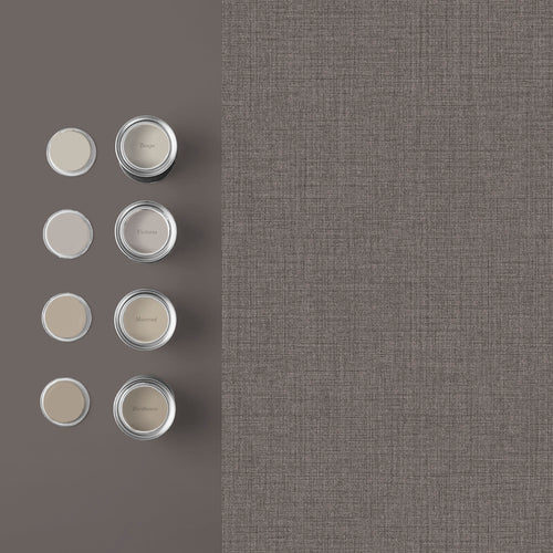 Graham & Brown Vliesbehang - Linen Chocolate - 10mx52cm - vtwonen shop