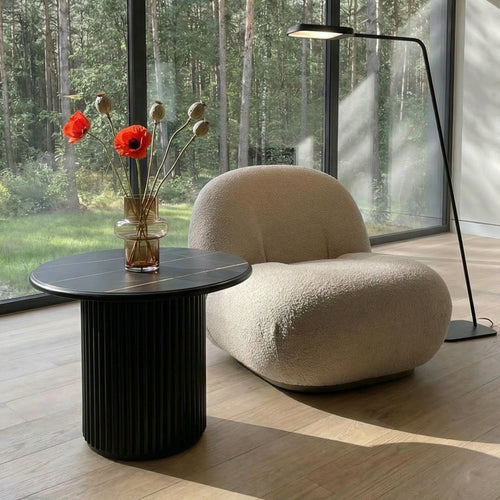 Furnhouse ronde salontafel Easy - Zwart - Ø 60 cm
