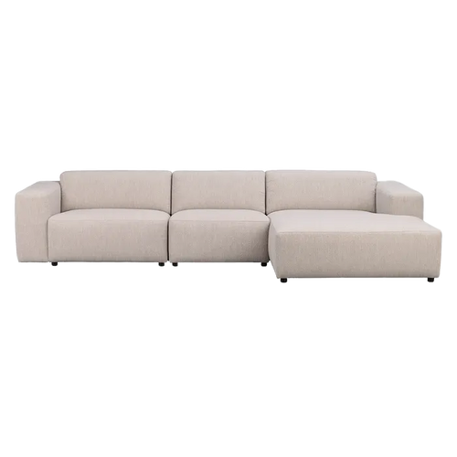 Rowico Home Willard gestoffeerde 4-zits hoekbank lichtbeige - rechts - 312 cm