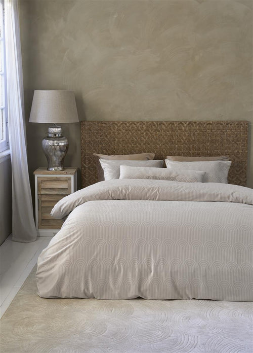 Rivièra Maison - Cecelia dekbedovertrek - Tweepersoons - 200x200/220 cm - Zand