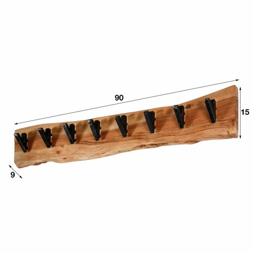 Ylumen Kapstok Edge - B 90 cm H 15 cm - naturel