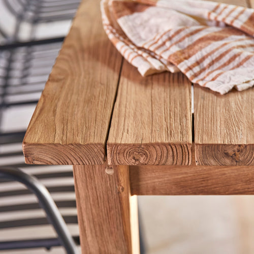 Tikamoon Tuintafel van gerecycled massief teakhout voor 6/8 personen - Naturel