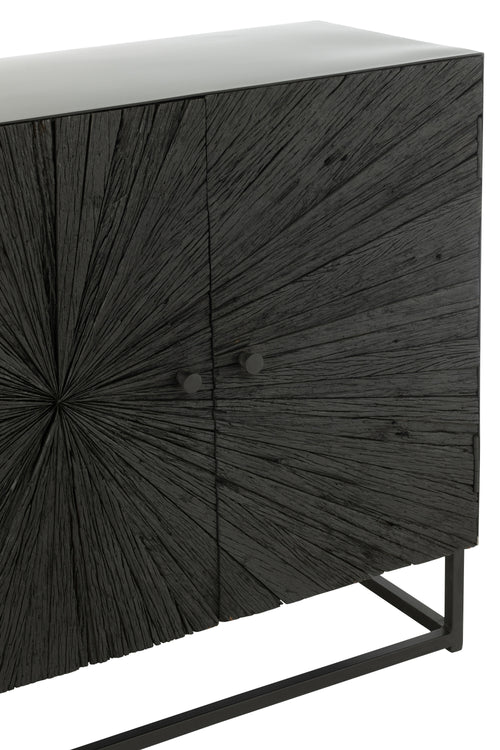 J-Line kast Shanil - hout/ijzer - zwart - vtwonen shop