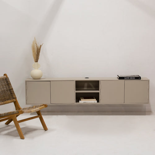 Giga Meubel Tv-Meubel Loiza - Mangohout - Taupe - 200cm - vtwonen shop