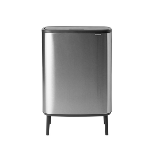 Brabantia Bo Touch Bin Hi, met 2 binnenemmers, 2 x 30 liter - Matt Steel Fingerprint Proof
