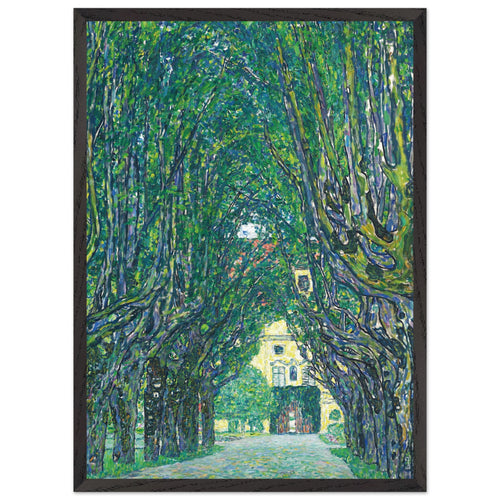 Artfulprints Poster met Lijst Gustav Klimt - Avenue of Schloss Kammer Park   - 50x70 cm - Groen