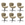 Furnhouse eetkamerstoel Nicklas - Groente - Stof (Bouclé) - Set van 6