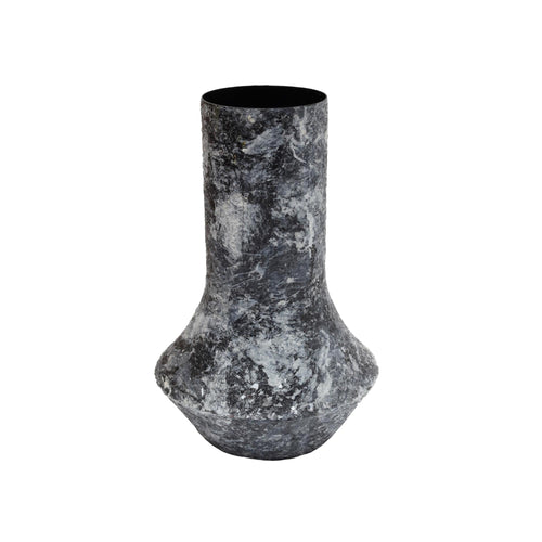 Present Time vaas Mosaic Marble - zwart - Ø20cm