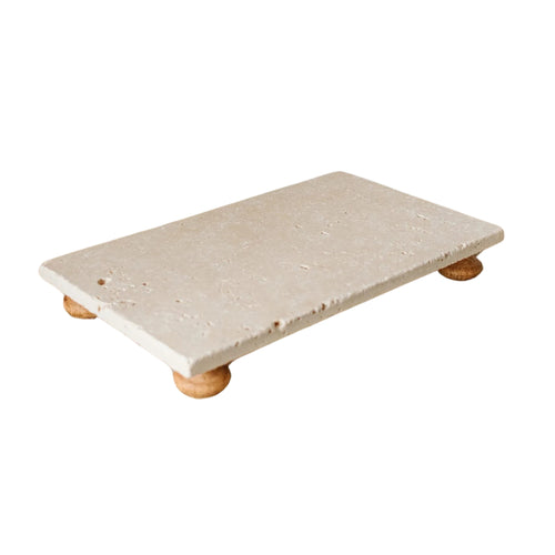 Desert Rose tray plateau travertin - rechthoek 30x15cm - vtwonen shop