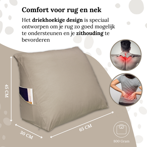 Ten Cate leeskussen - inclusief kussensloop - zand