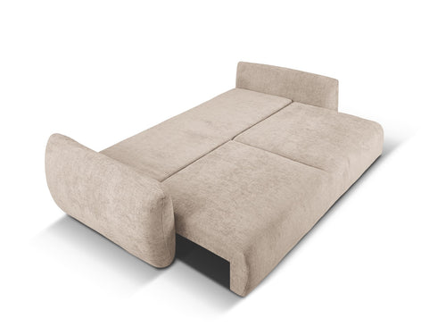 Cosmopolitan Design Slaapbank met opbergdoos Matera 3-zits, chenille, beige - 108x240x86cm