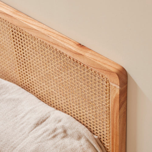 Tikamoon Hoofdbord voor kinderbed van gevlochten rotan 90 cm - Naturel - vtwonen shop