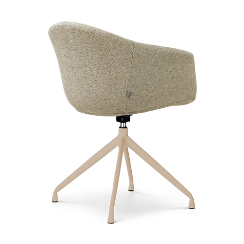 Nolon Nola-Otis draaibare eetkamerstoel taupe melange beige onderstel