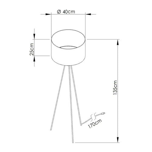 Sollux Lighting Staande lamp NEVIA marmer - 40x40x135cm