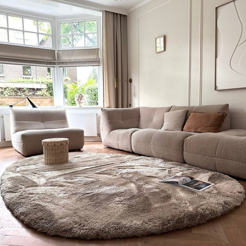 Organisch hoogpolig vloerkleed Odelia stone - Interieur05 - 330 x 240 cm - vtwonen shop