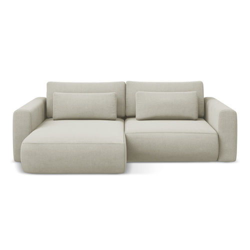 LaMiaSofa hoekbank links Perugia - textuurstof - lichtbeige - 240x149x82