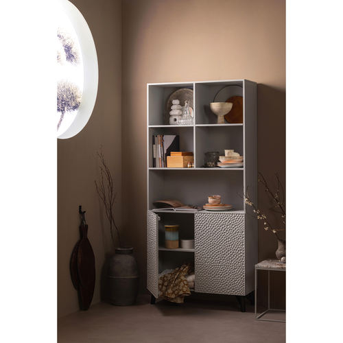 WOOOD opbergkast 2-deurs Carved - Hout - Mist - 200x90x37 - vtwonen shop