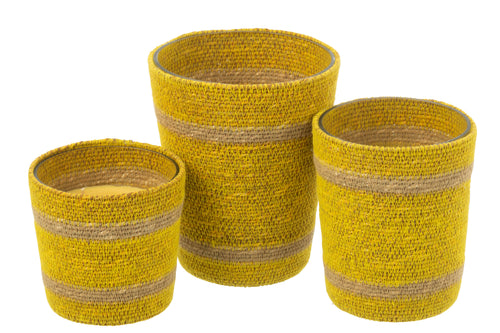J-Line geurkaars Mand - geel - large - 75U