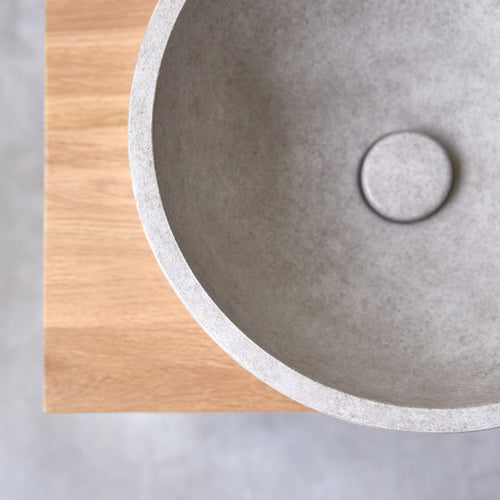 Tikamoon Ronde waskom in grijs beton ∅ 36 cm - Grijs