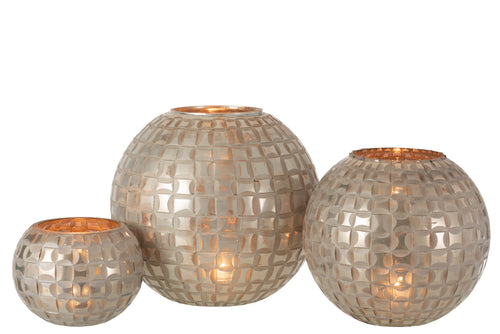 J-Line kaarshouder Alara - glas - grijs - large - vtwonen shop