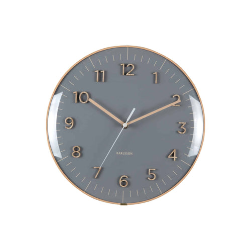 Karlsson wandklok Esencia Dome - grijs - Ø30cm