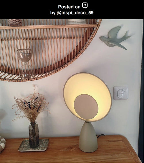 Lucide tafellamp CASTAMAR - Geïntegreerde LED - Taupe - vtwonen shop