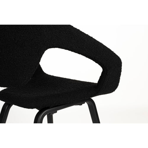 Zuiver Flexback Eetkamerstoelen Armleuning Zwart - Set van 2