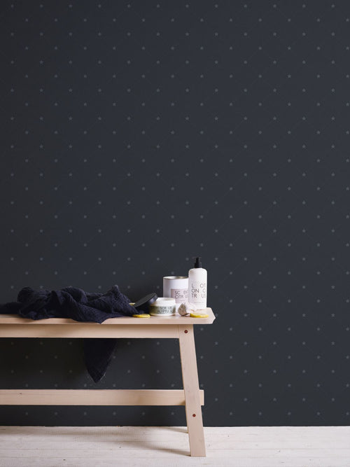 Livingwalls behang sterren zwart - 53 cm x 10.05 m - AS-379852