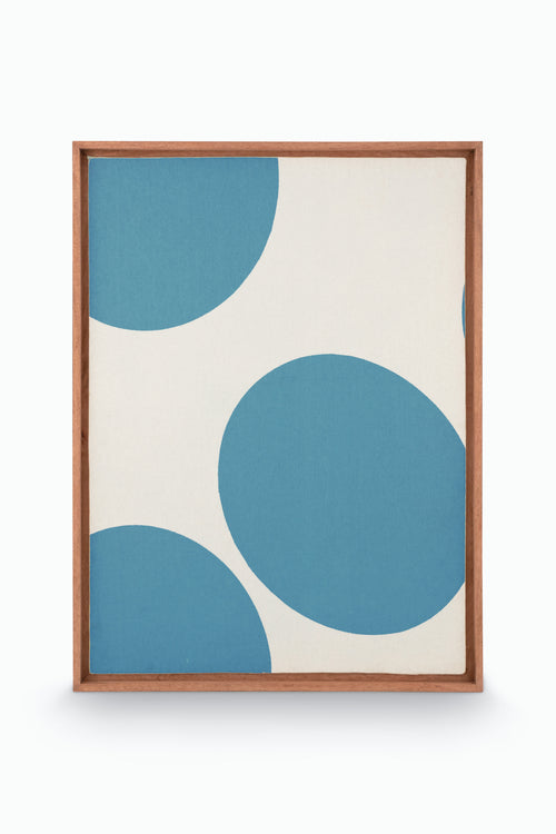 vtwonen - Wanddecoratie - Stippen - Hout - Lichtblauw - 45x45cm