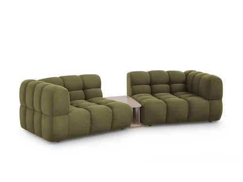 Cosmopolitan Design Modulaire bank Sky 2-zits, flueel, lichtgroen - 148x280x70cm