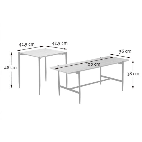 Calicosy - Set van 2 houten salontafels JESSIE - 40x100x38 cm