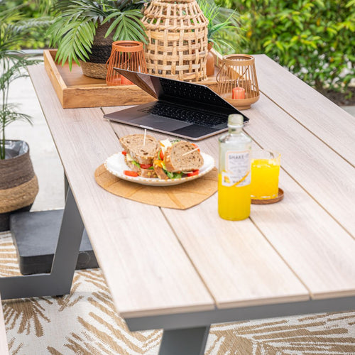 Bell picknick set - 200x178 cm - carbon black - light teak vironwood - vtwonen shop