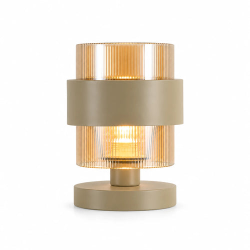 Searchlight tafellamp Royal - 1 lichts - 18  x 36   cm - zandkleur amber