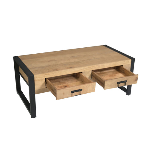 Starfurn Salontafel Britt - Rechthoekig Naturel Hout - 120x60x45cm
